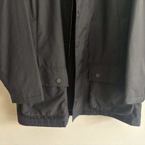 $850 Jaeger Black Wool Hunting Field Jacket -Medium / Large (Barbour) Italy - Picture 5 of 16